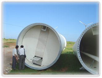 MY50/800kw Wind generators outlined
